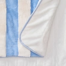 Aris Carved Stripe Faux Fur Heated Throw
